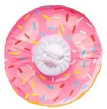 Uplift Picks Cute Donut Pet Recovery Collar Adjustable Anti Lick Soft Surgery Cone For Cats Dogs pink xs