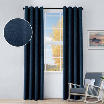 Superior Senna Room Darkening Textured Window Curtain Panels, Set of 2 - Machine Washable Window Coverings