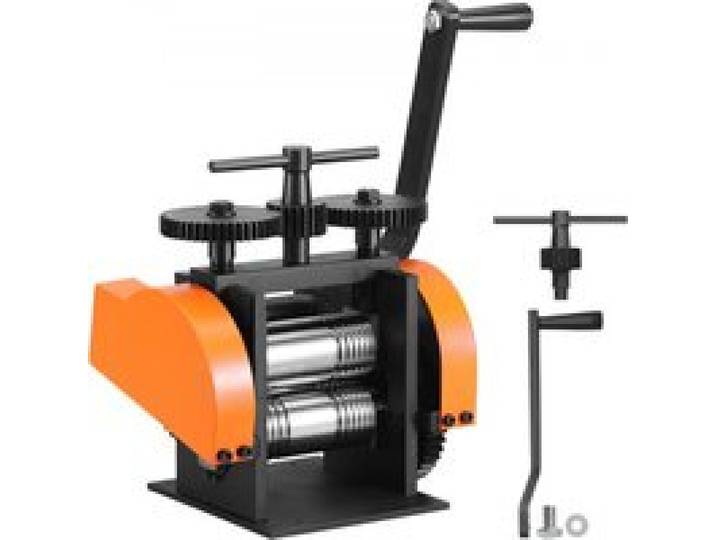 VEVOR Laminoir de Bijoutier Largeur 45 mm Machine de Laminage de Bijoux Épaisseur 0-6 mm Réglable Rapport d’Engrenage 1:2,4 pour Fabrication de Bijoux Traitement Tôle Or Argent Bague Bracelet Atelier