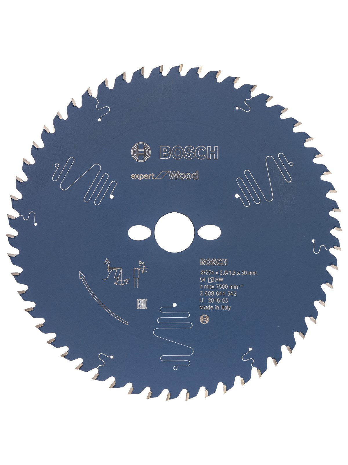 Bosch RUNDSAVKL 254x2.4X30MM 54T EXP WOOD