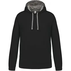 Kariban Unisex Kontrast Kapuzen Sweater Hoodie K446 black/fine grey M