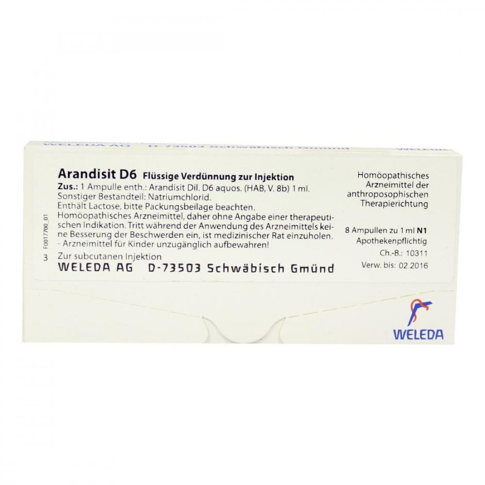 WELEDA AG Arandisit D6 Ampullen 01617702