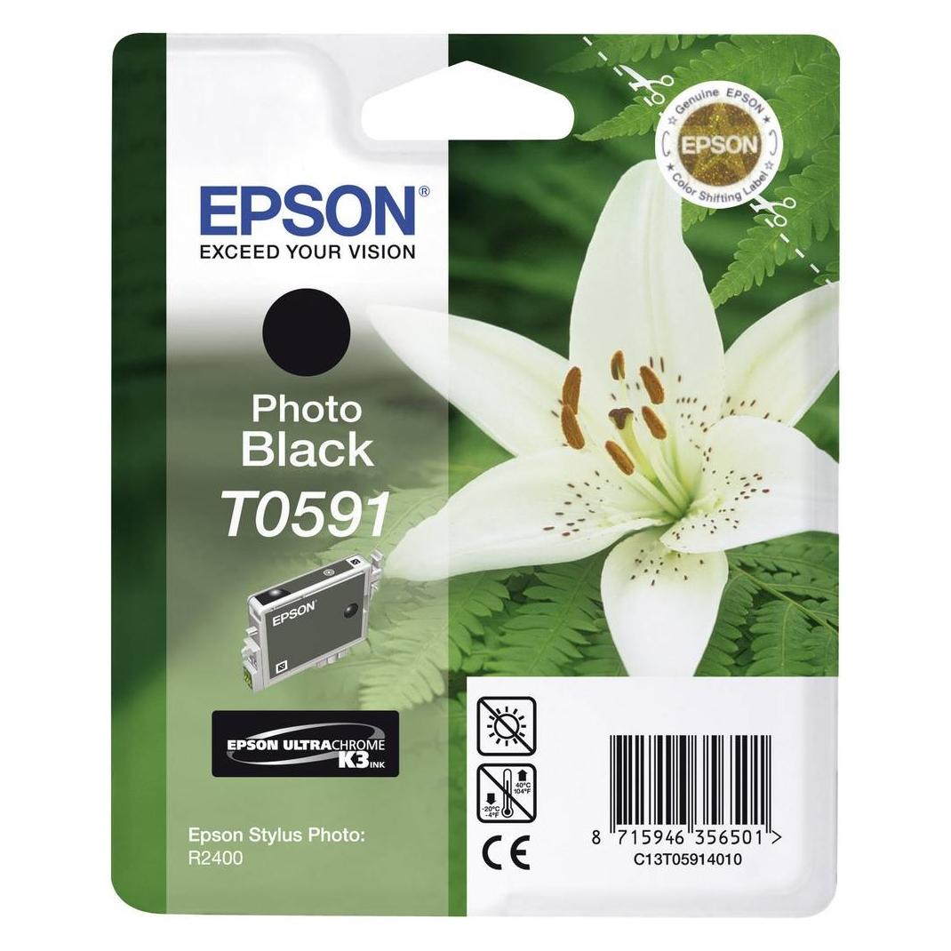Inkadoo Epson C13T05914010T0591 Tintenpatrone schwarz foto 640 Seiten 13ml Photoschwarz (PBK) (DZETV260)