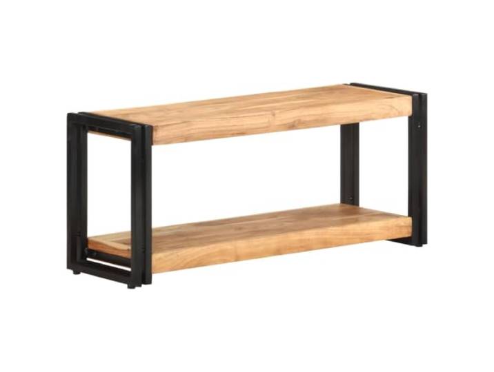 GHVBNMF TV-Schrank 90x30x40 cm Akazie Massivholz Lowboard Fernsehtisch Industrielles HiFi-Sideboard aus echtem Holz mit Fach für Wohnzimmer und Schlafzimmer, langlebig und kompakt.
