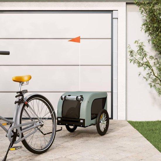 Haustier-Fahrradanhänger - Hundeanhänger - Komfortables Reisen - Eisenrahmen - 124 x 65 cm - Grau, Schwarz