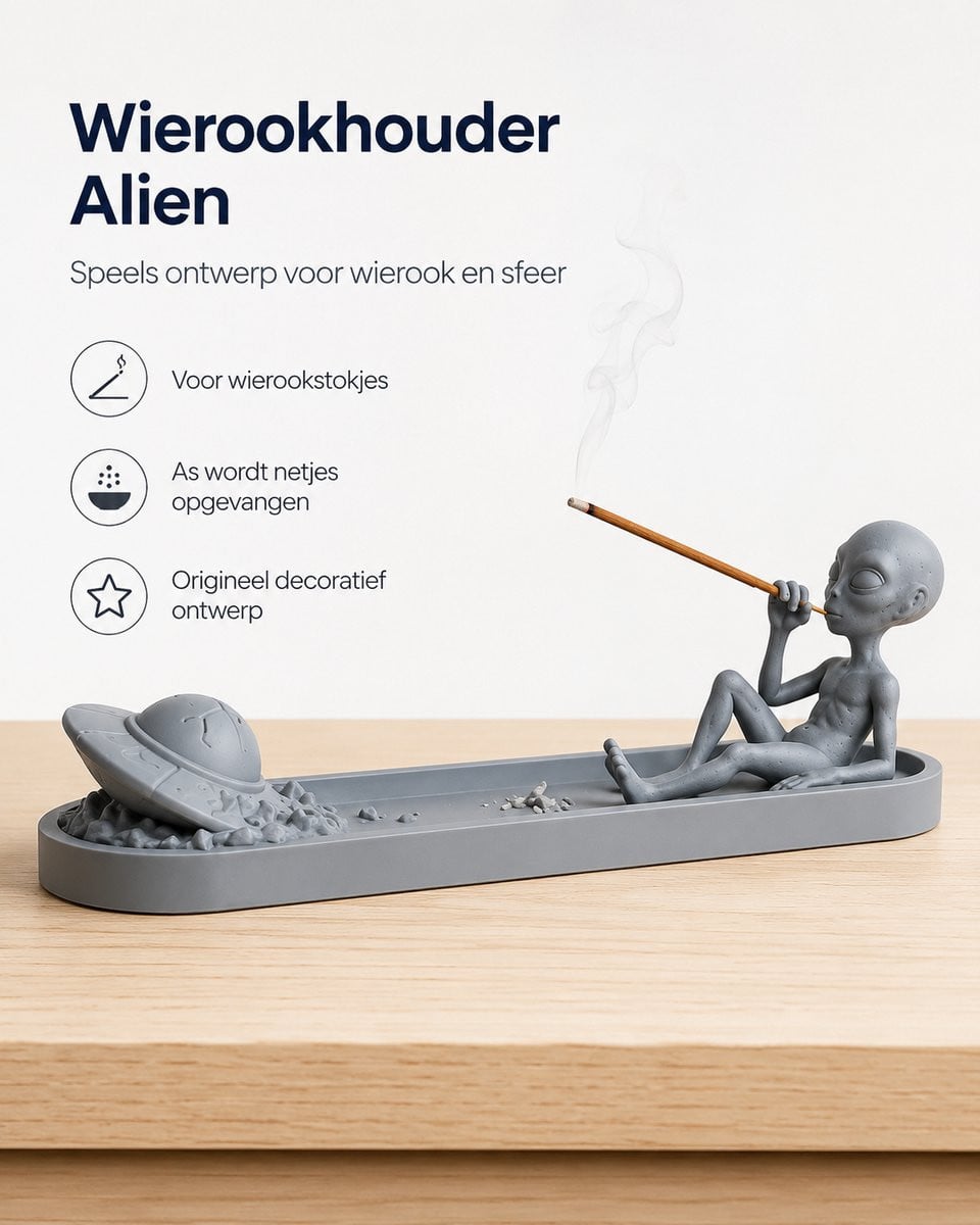 Skushy Wierookhouder Alien - Decoratieve Wierookhouder en Organizer