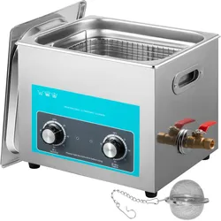 VEVOR Knob Control Ultrasonic Ultraschallreiniger 10L, Ultraschall Reinigungsgerät, Schmuckreiniger Ultraschall digitaler Ultraschallreiniger Ultraschallreinigungsgerät Brille Schmuck Reinigung