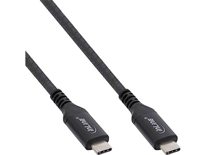 InLine® USB4 Kabel, USB Typ-C Stecker/Stecker, 1m - schwarz