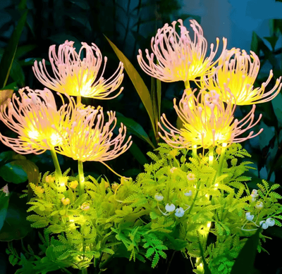 Inspire Essentials BloomGlow Solar Garden Flower Lights For Outdoor Lawn And Courtyard Decor pink