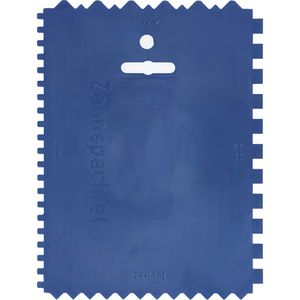 kwb Spachtel 0329-00, 4-seitig gezahnt, Zahnspachtel aus Kunststoff, 180 x 140mm