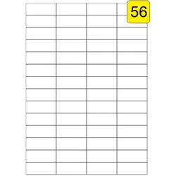Etiketten weiß 52,5 x 21,2 mm 100 Blatt 5600 Stück