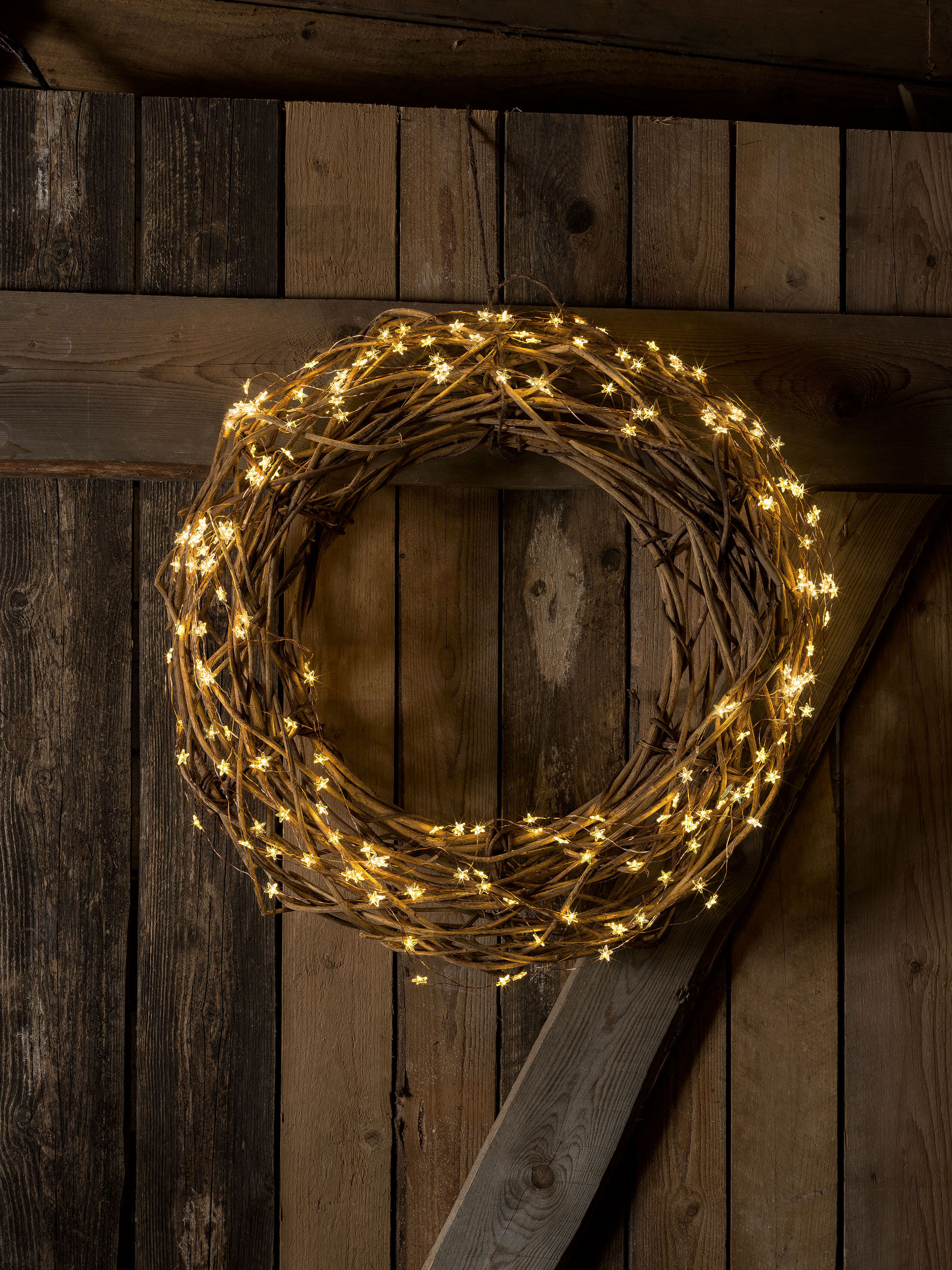 KONSTSMIDE LED-Lichtervorhang, braun (kupferfarben), Dioden 200 Stk. Flammen 200 Stk., Gesamtlänge 7m, Lichterketten, LED Sternenlametta, 10 Stränge à 20 Dioden, LED-Lichtervorhang