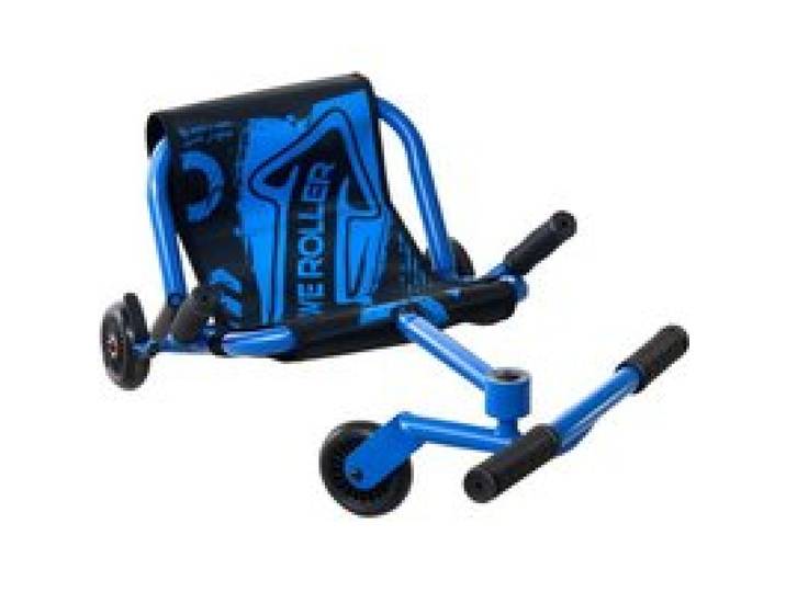 VEVOR Kart sans Pédales pour Enfants dès 4 ans, Charge Max. 68 kg, Propulsion par Mouvement Latéral en Zigzag, Châssis Réglable sur 3 Longueurs, Levier de Frein, pour Intérieur et Extérieur, Bleu