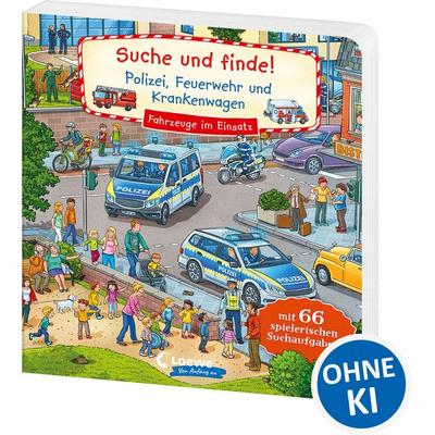Suche und finde! Polizei, Feuerwehr und Krankenwagen, Gebundene Ausgabe von , Loewe, 978-3-7432-2363-9