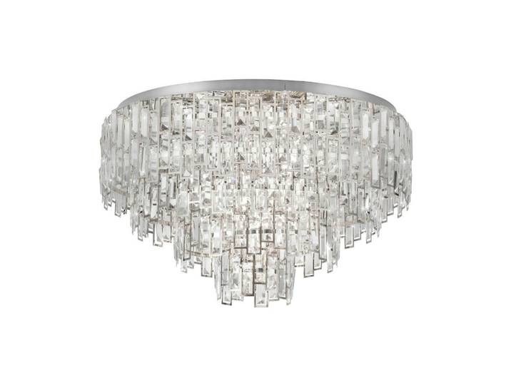 Eglo Kristall-Deckenleuchte, Chromfarben, Metall, Glas, rund, 68 cm, Lampen & Leuchten, Innenbeleuchtung, Kronleuchter