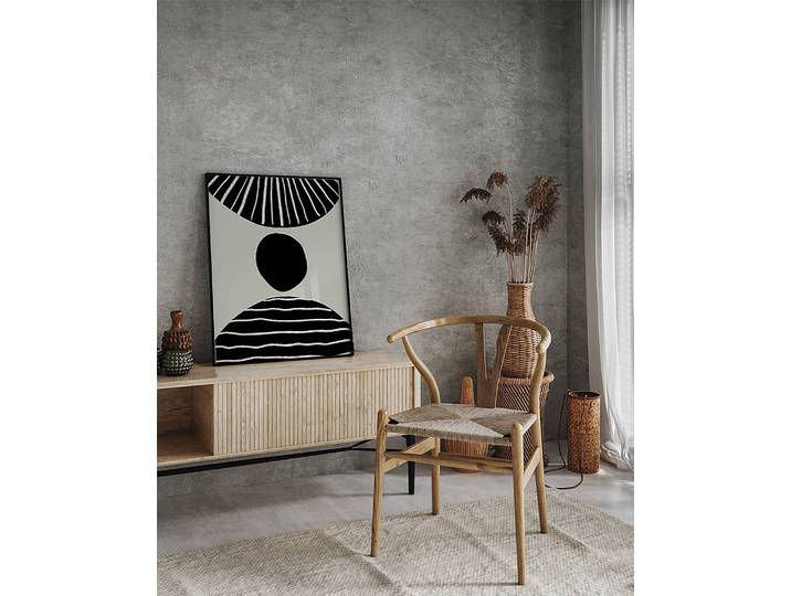 Tableau déco Boho Art Cadre : hêtre massif verni Fixation : plexiglas Multicolore 52 x 62cm