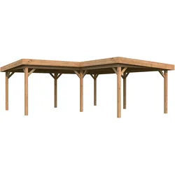 Palmako Carport/Pavillon Connect Lenna 24,9 m2 hellbraun tauchgrundiert
