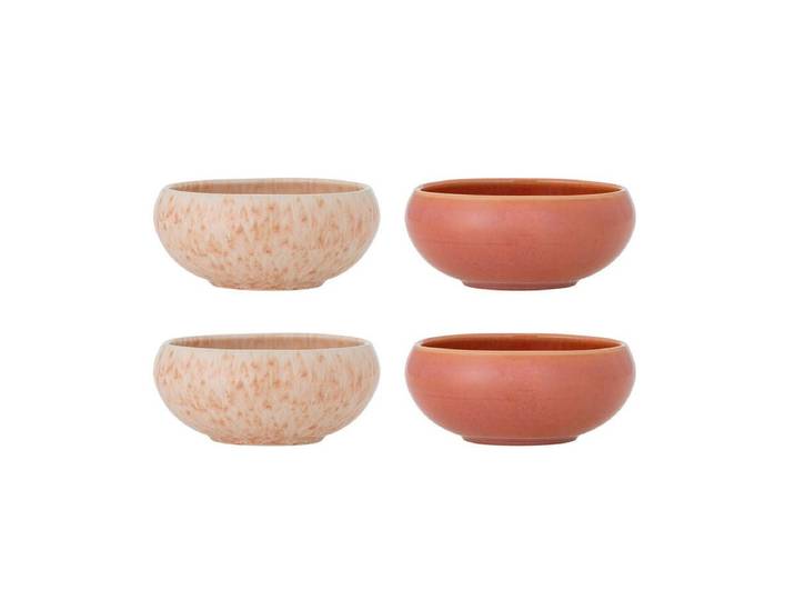 Schalen-Set Yuri – Reaktive Glasur in Rosé (4er-Set) - Rosé - Luxusbetten24
