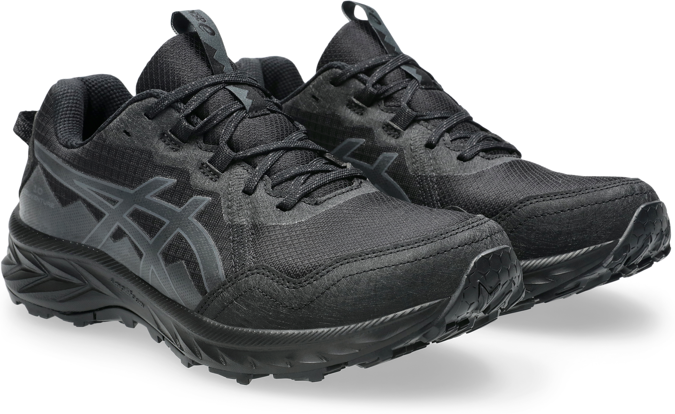 Trailrunningschuh ASICS "GEL-VENTURE 10", Damen, Gr. 37,5, grau (schwarz, graphite), Synthetik, Textil, Schuhe Trailrunningschuh, für mehr Grip schwarz, graphite 37,5