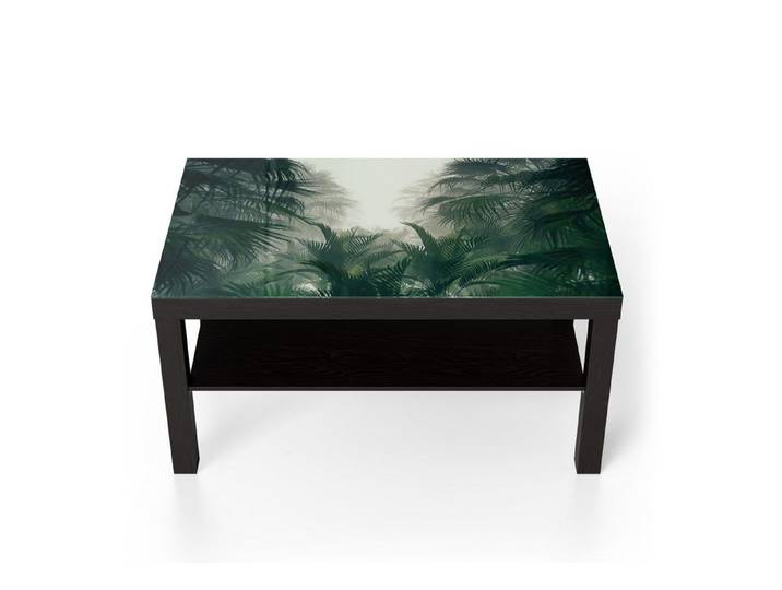 DEQORI Couchtisch 'Nebelwaldgeheimnis', Glas Beistelltisch Glastisch modern