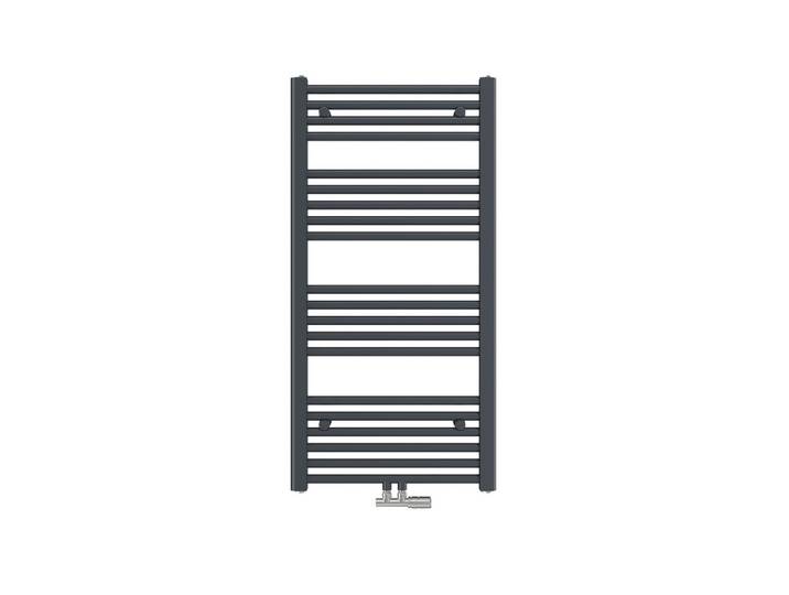 HEIZKÖRPER wasserführender Handtuchheizkörper Anthrazit 100/50/3 cm