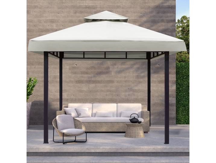 Couverture supérieure de remplacement imperméable épaisse de 3x3m, couverture de toit de gazébo Double pour cour, Patio, jardin
