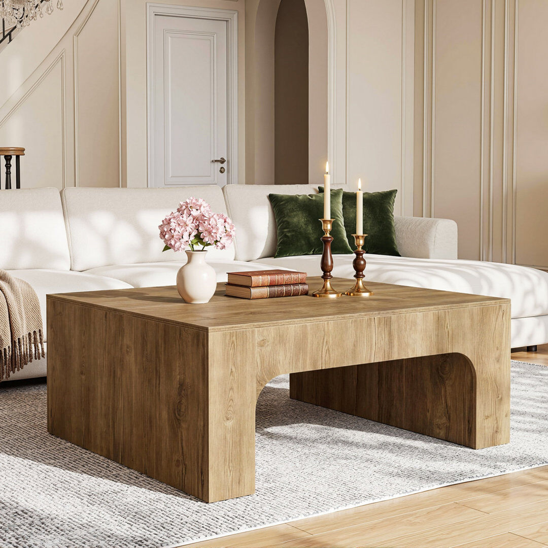 Blue Elephant Coffee Table Brown 50cm H X 100cm W X 100cm D