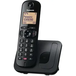 Panasonic KX-TGC250JTB Digitales Schnurlostelefon für ältere Menschen, Telefon, Schwarz