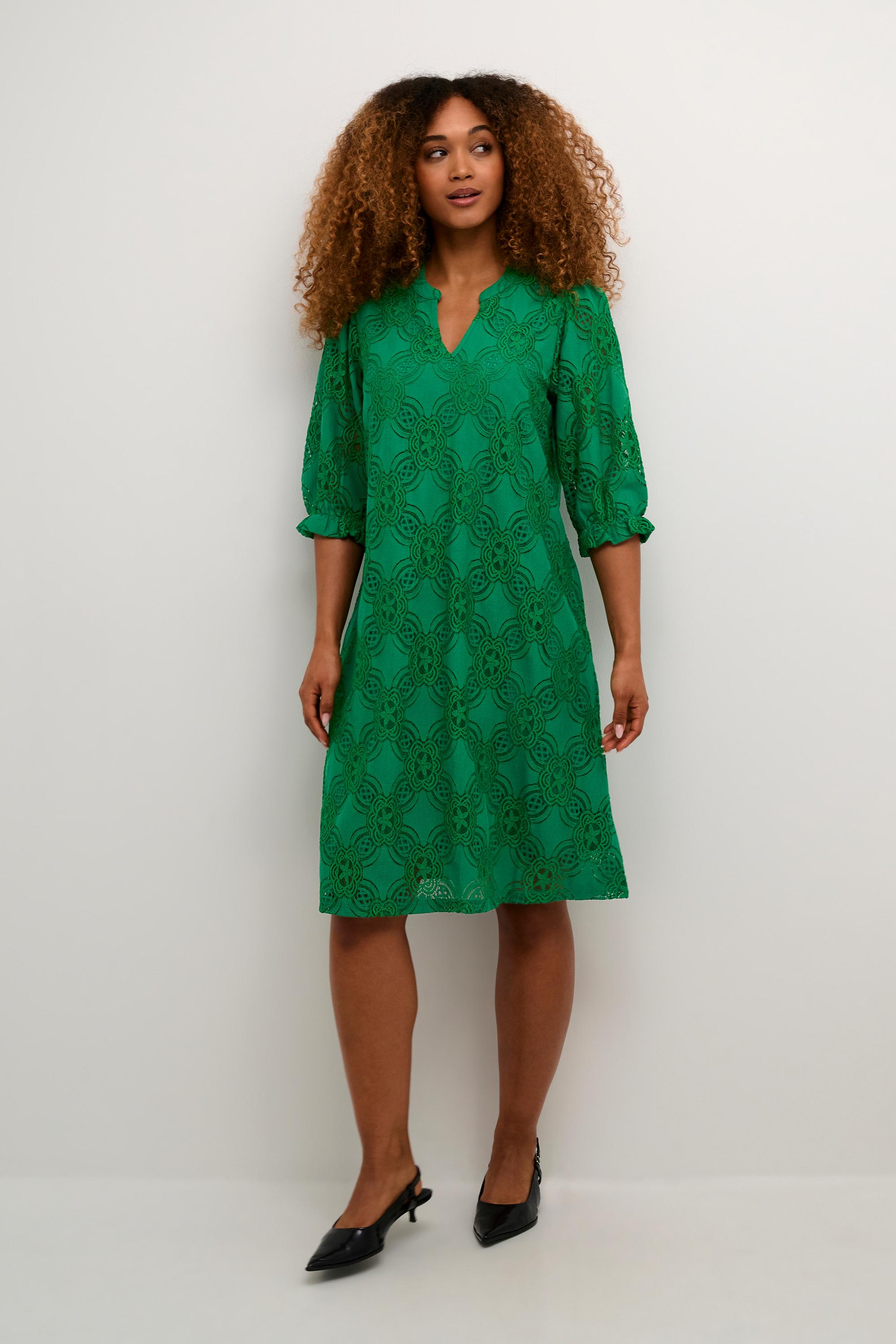 Kleid im entspannten Schnitt green