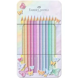 Faber-Castell Buntstifte »Sparkle Pastell« 12 Stück mit Metalletui braun