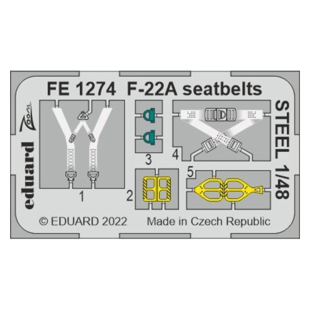 Eduard F-22A seatbelts STEEL 1/48 (FE1274)