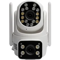 Technaxx TX-328 Dual Kamera Outdoor, Netzwerkkamera, Weiss