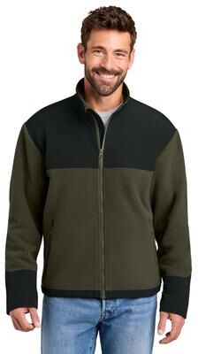 CornerStone CSF750 Fleece Overlay Jacket in Tundra Green/Black size 2XL   Polyester fleece