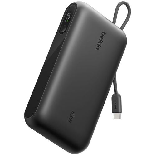 BELKIN BOOSTCHARGE PWRBANK W/ DISPLAY BLACK / 20000MAH W/ USB-C CABLE