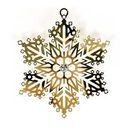 Dekohänger Kado Schneeflocke gold 8cm
