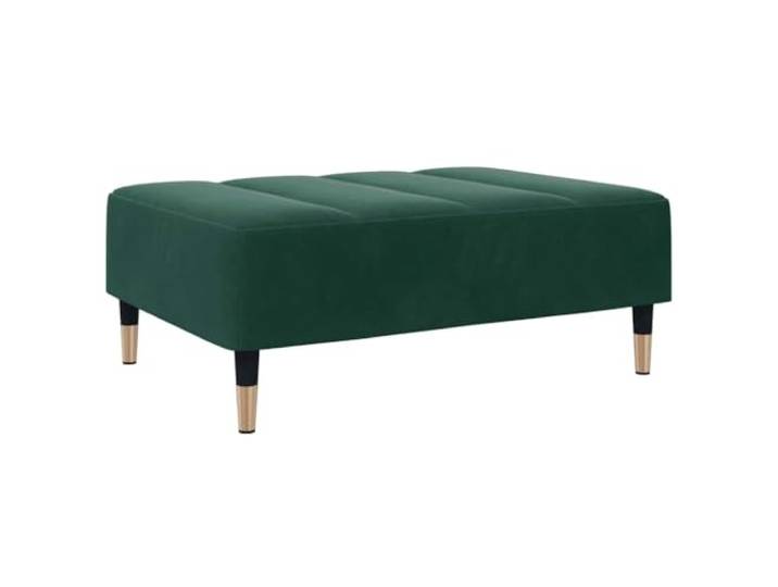 Makastle Samt Fußhocker mit Schaumstoff-Füllung und Metallbeinen Fußhocker Dunkelgrün 77x55x31 Cm Samt – Gepolsterter Sitzhocker Mit Samtbezug (100 % Polyester), Sperrholzrahmen