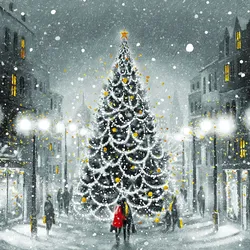 Servietten LA FETE DE NOEL (LB 33x33 cm) - LB 33x33 cm