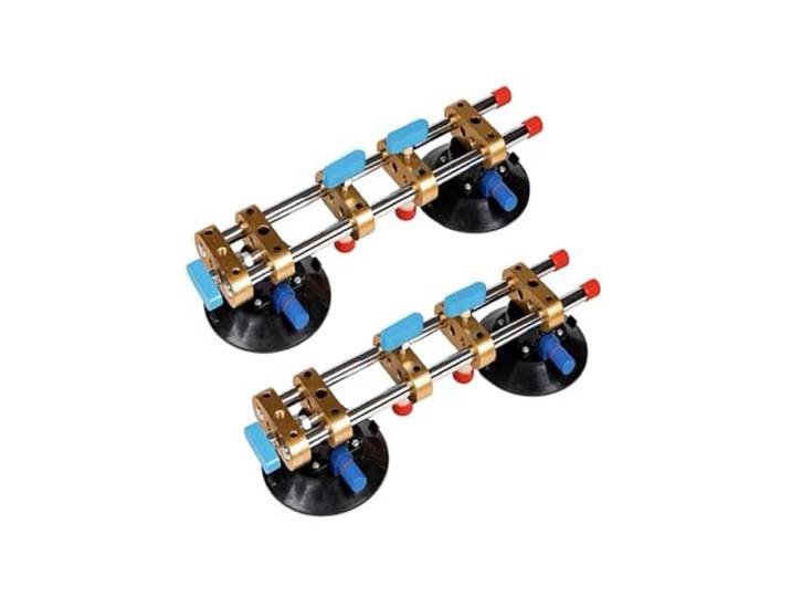 2 STÜCKE Stein Nahtlose Naht Setter Manuelle Gummi Vakuum Nivellierhalter for Armaturen Mit 6 zoll Saugnapf for Quarz Platten, granit(Model A)