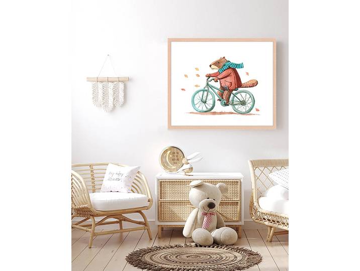 Bild Beaver In Coat 53 x 63cm Multicolor