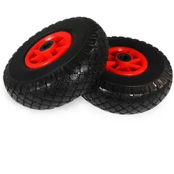 Lemodo Sackkarrenrad 260x85 2er Set pannensicheres PU Rad 3.00-4 für Karren