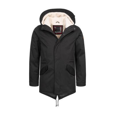 Winterjacke ALESSANDRO SALVARINI "ASMauro", Herren, Gr. L (52), schwarz, Obermaterial: 100% Polyester Innenmaterial: 100% Polyester, Jacken Winterjacke, mit warmem Teddyfell