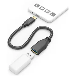 Hama USB A – USB C (0.15 m, USB 3.2 Gen 1), USB Kabel