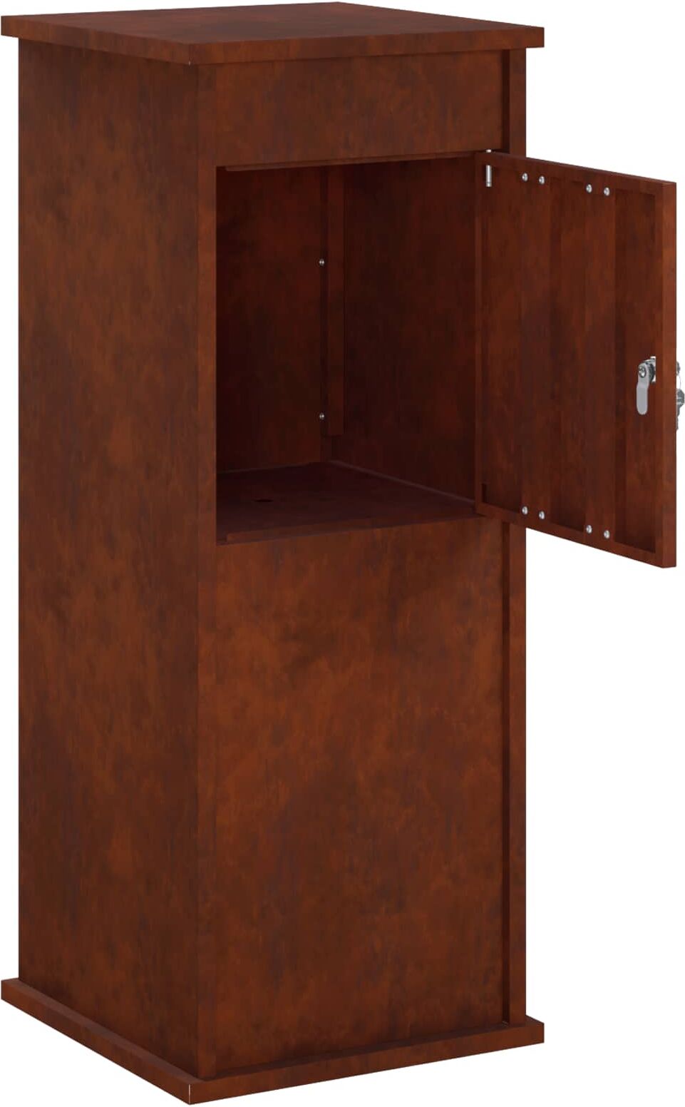 vidaXL boîte aux lettres Rouillé 40 x 40 x 100 cm Acier patiné