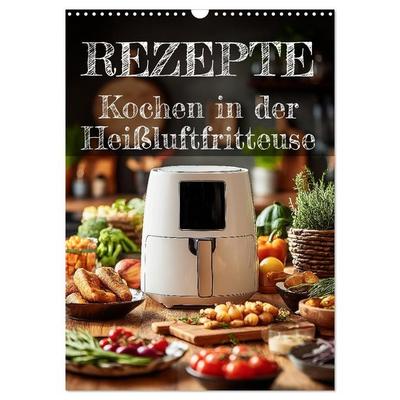 REZEPTE - Kochen in der Heißluftfritteuse (Wandkalender 2027 DIN A3 hoch), CALVENDO Monatskalender