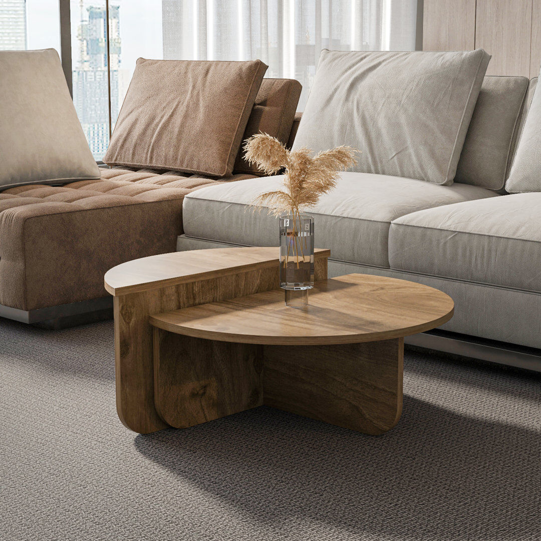 Fjørde & Co Alves 68cm W Coffee Table Brown 33.8cm H X 68cm W X 47cm D