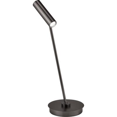 LED Tischleuchte "TOM", schwarz (bronzefarben eloxiert), 1, Ø 16cm H: 50cm, 1 Stk., HELL HÖLLISCH GUTES LICHT, Leuchten, Tastdimmer, LED Tischleuchte