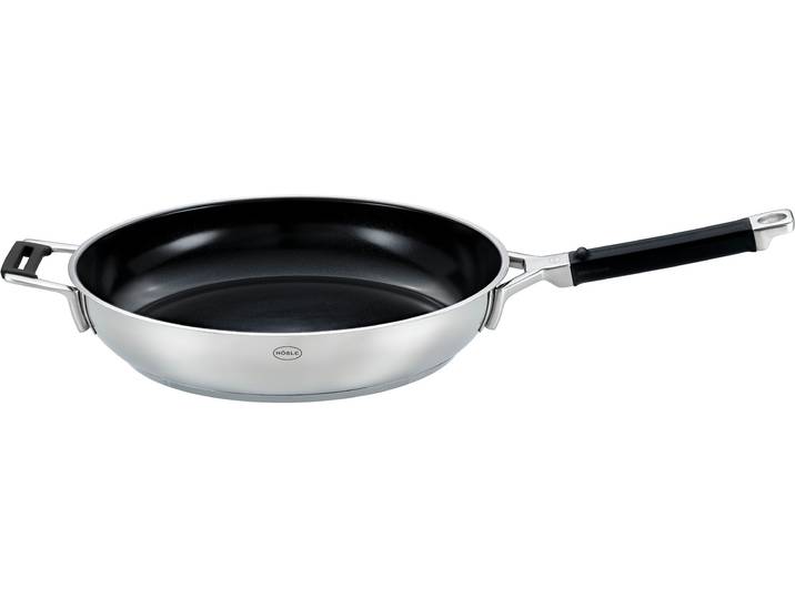 Bratpfanne RÖSLE SILENCE PRO CeraPlus , silber (silberfarben, schwarz), B:33,5cm H:9,7cm L:60cm Ø:32cm, Pfannen, Bratpfanne, natürliche Quarzversiegelung ohne PTFE/PFAS, Induktion