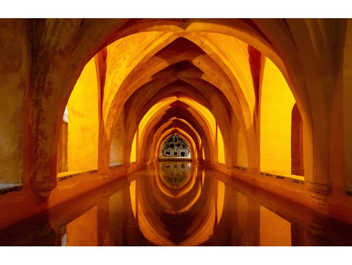 Fototapete PAPERMOON PALAST-SCHLOSS TEMPEL KATHEDRALE GROTTE ABSTRAKT DESIGN , bunt, B:3,5m L:2,6m, Vlies, Tapeten, Fototapete