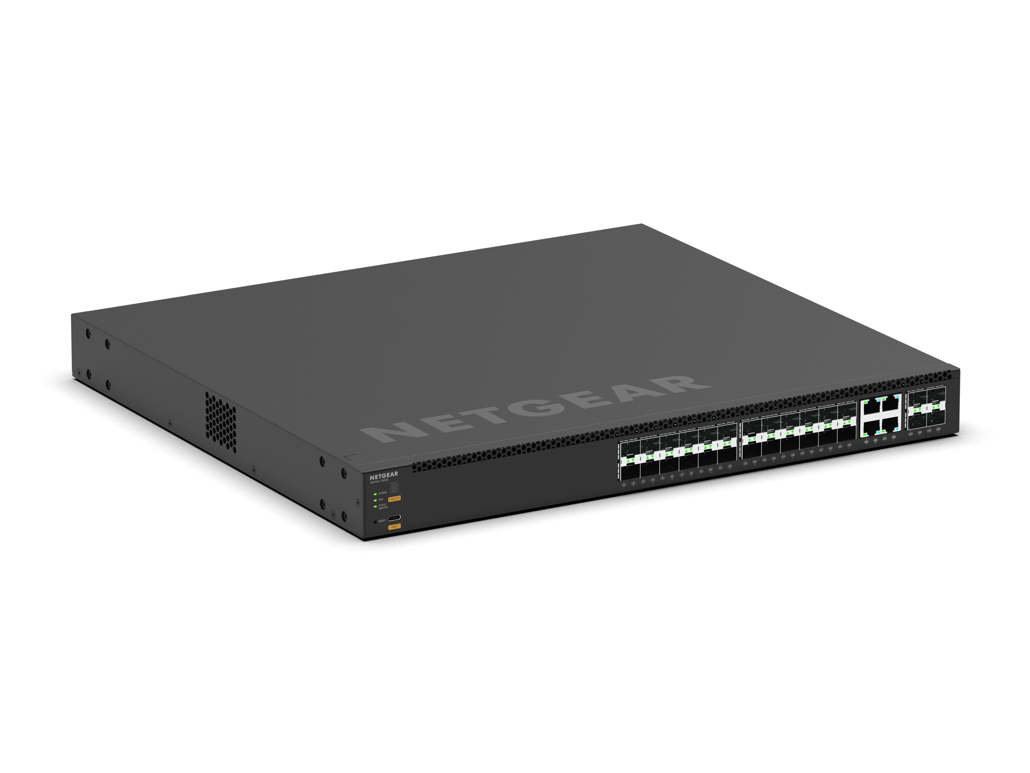 NETGEAR M4350-24F4X (MSM4328F) 24x1G/2.5G SFP and 4x10G Combo Copper / SFP+ Managed Switch