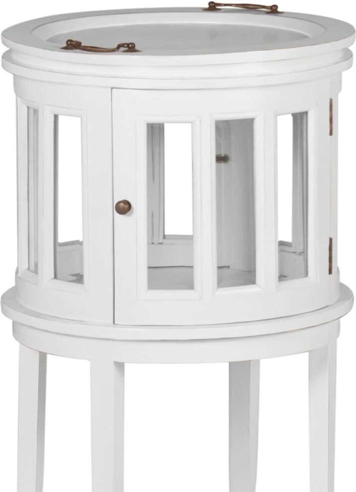 MOYCOR Licorera de madera blanca d. 50 cm